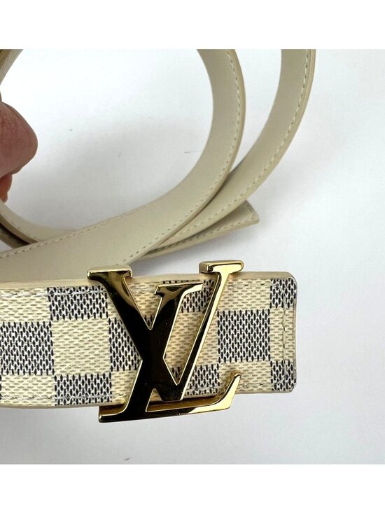 Louis Vuitton LV Initiales 25mm Reversible Damier Azur Belt 80/32 main image 7